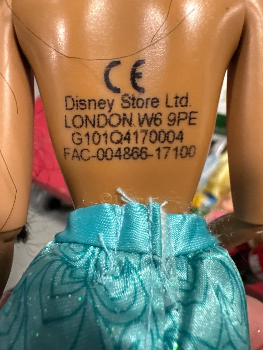 Jasmine from Aladdin, Disney princess doll Disney stores 2010s